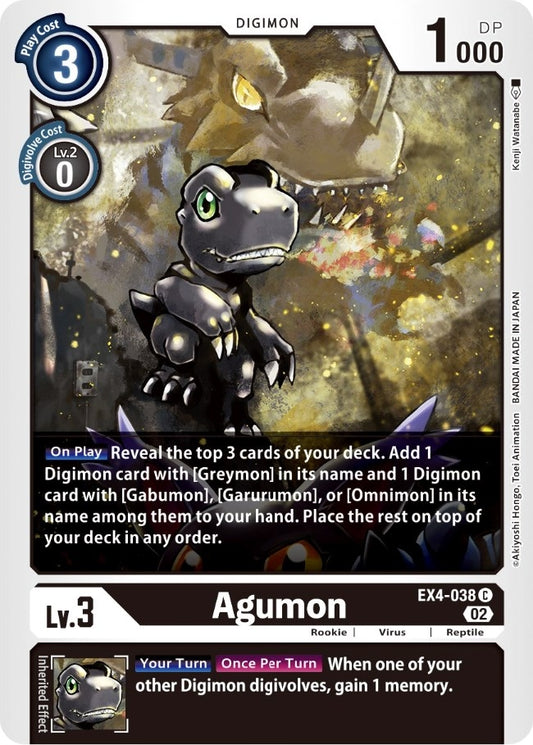 Image for Agumon - EX4-038 (EX4-038 C) (EX04) - Digimon Card Game