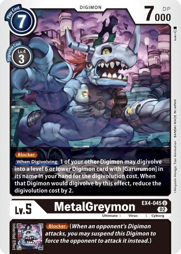 Image for MetalGreymon - EX4-045 (EX4-045 U) (EX04) - Digimon Card Game
