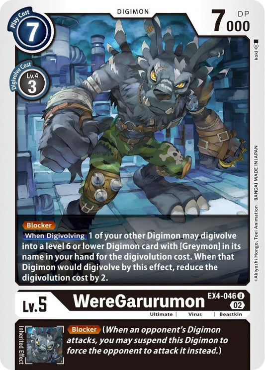 Image for WereGarurumon (EX4-046 U) (EX04) - Digimon Card Game