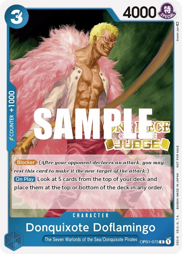 Image for Donquixote Doflamingo (Judge) (OP01-073) (OP-PR) - One Piece Card Game