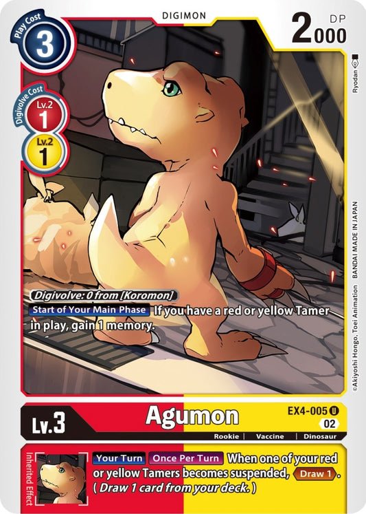 Image for Agumon - EX4-005 (EX4-005 U) (EX04) - Digimon Card Game