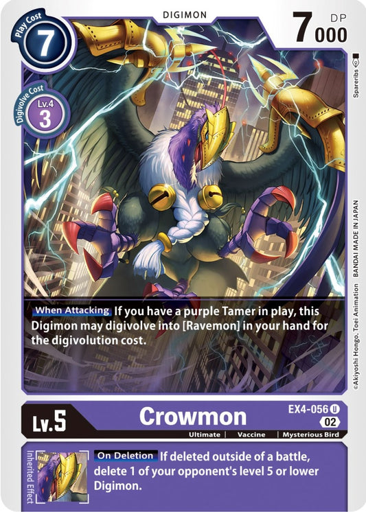 Image for Crowmon (EX4-056 U) (EX04) - Digimon Card Game