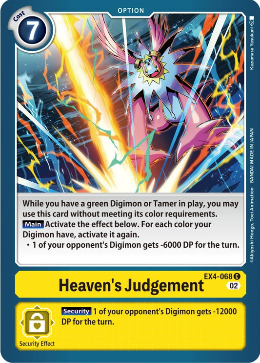 Image for Heaven's Judgement (EX4-068 C) (EX04) - Digimon Card Game