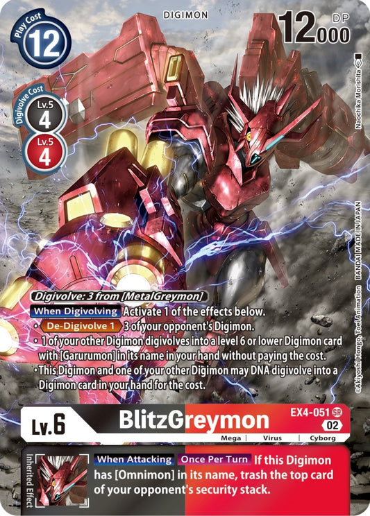 Image for BlitzGreymon (Alternate Art) (EX4-051 SR) (EX04) - Digimon Card Game