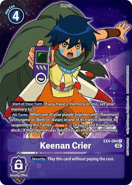 Image for Keenan Crier (Alternate Art) (EX4-064 R) (EX04) - Digimon Card Game