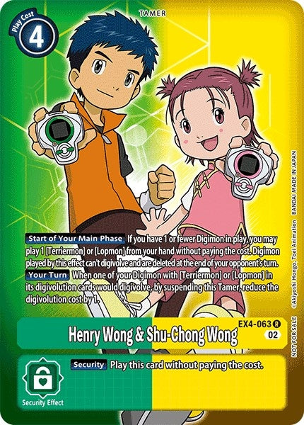 Image for Henry Wong & Shu-Chong Wong (Alternate Art) (EX4-063 R) (EX04) - Digimon Card Game