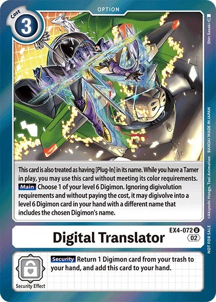 Image for Digital Translator (Box Topper) (EX4-072 U) (EX04) - Digimon Card Game