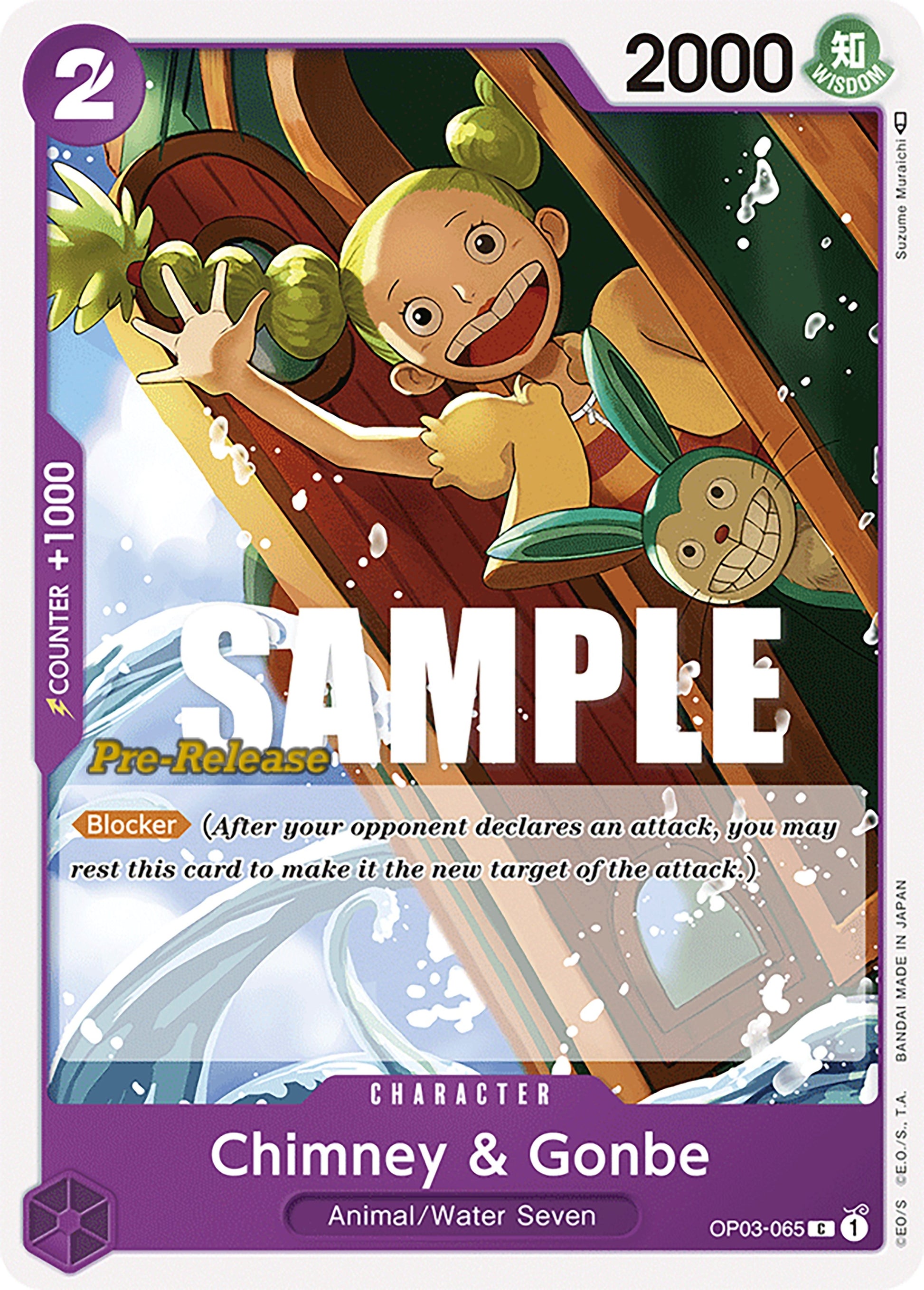 Image for Chimney & Gonbe (OP03-065) (OP03 PRE) - One Piece Card Game