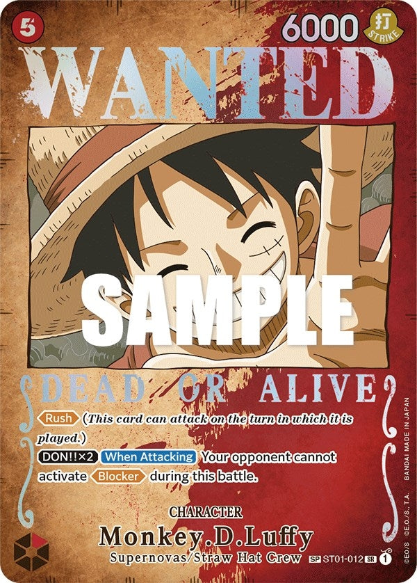 Image for Monkey.D.Luffy (Wanted Poster) (ST01-012) (OP03) - One Piece Card Game