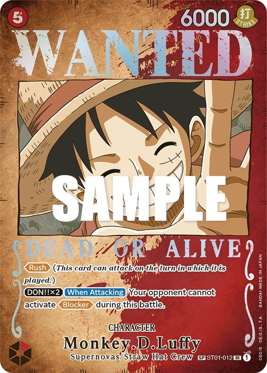Image for Monkey.D.Luffy (Wanted Poster) (ST01-012) (OP03) - One Piece Card Game