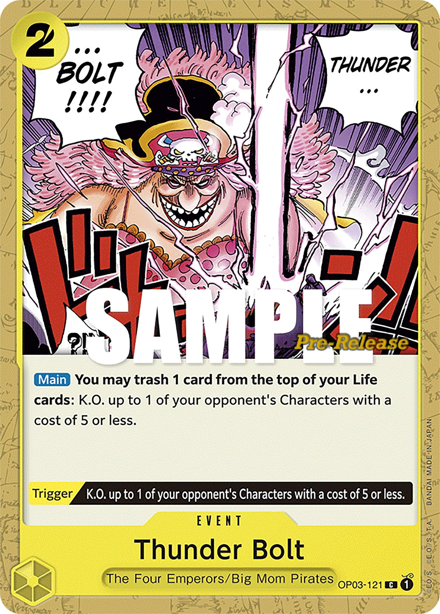 Image for Thunder Bolt (OP03-121) (OP03 PRE) - One Piece Card Game