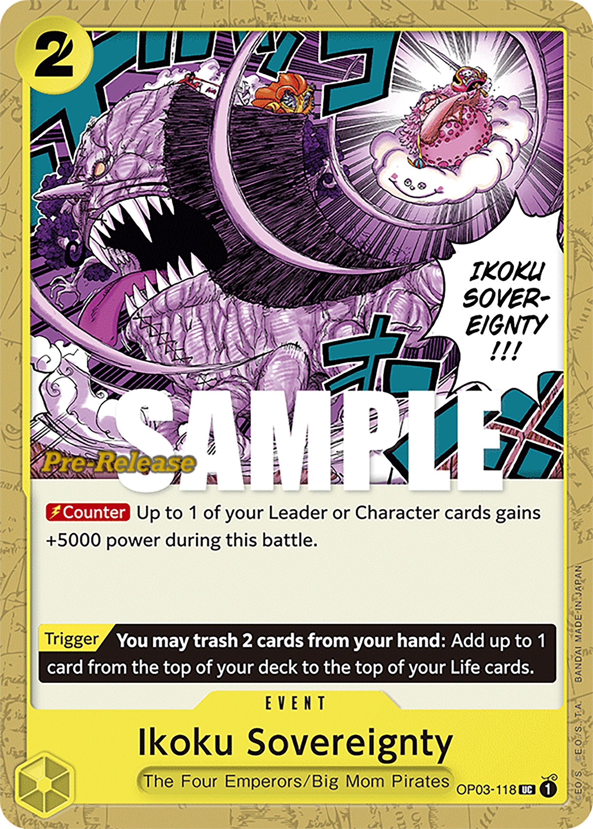Image for Ikoku Sovereignty (OP03-118) (OP03 PRE) - One Piece Card Game