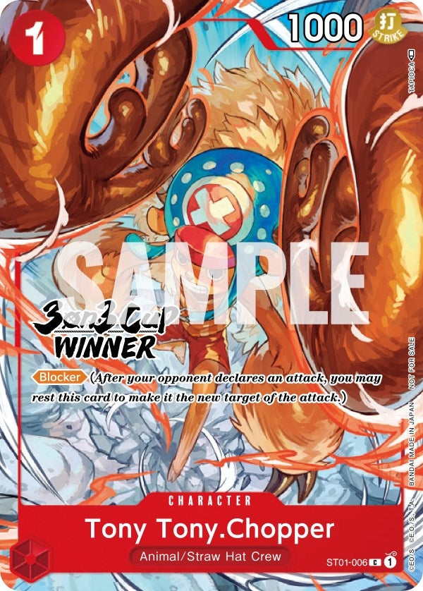 Image for Tony Tony.Chopper (3-on-3 Cup) [Winner] (ST01-006) (OP-PR) - One Piece Card Game