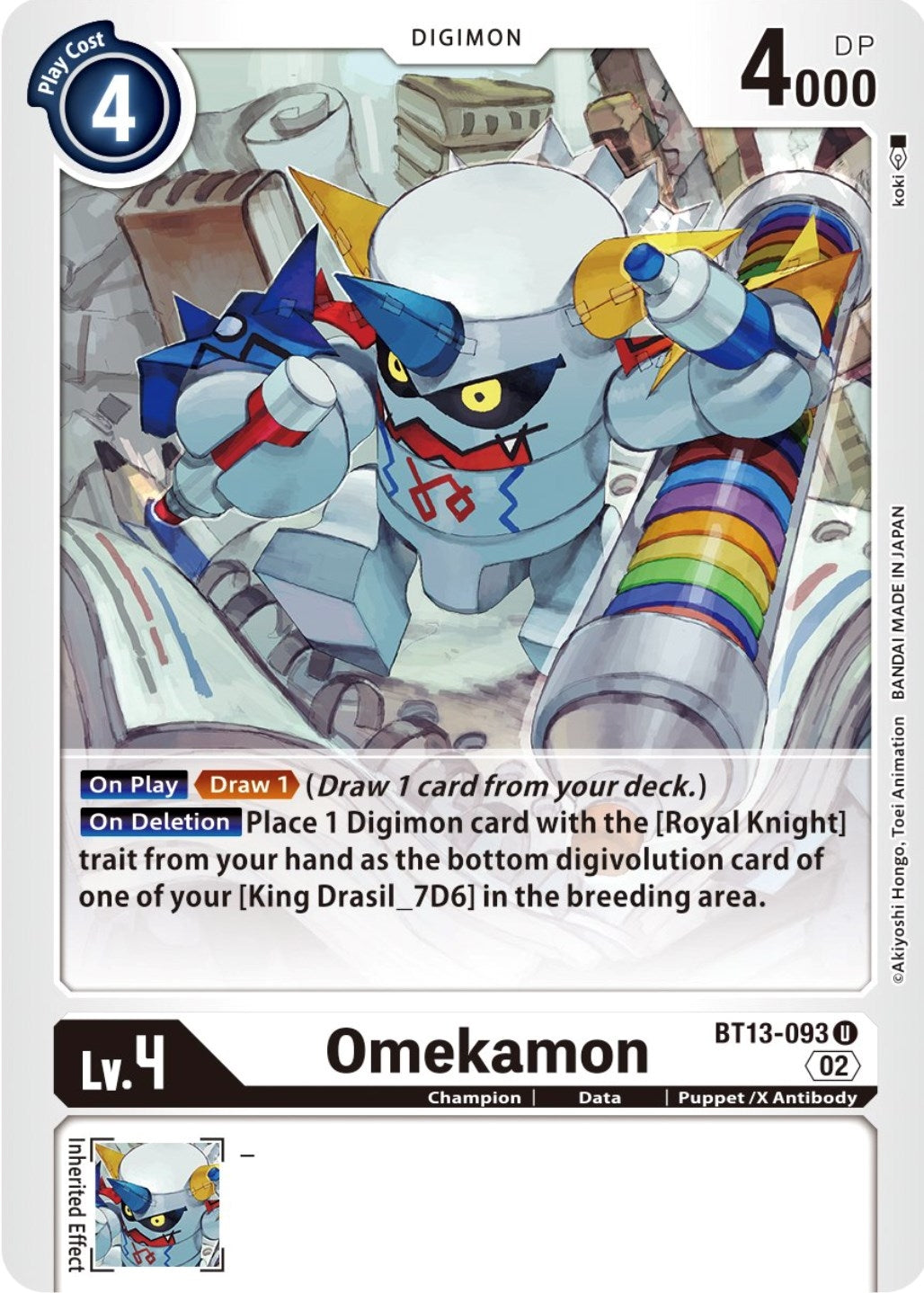 Image for Omekamon (BT13-093 U) (BT13) - Digimon Card Game