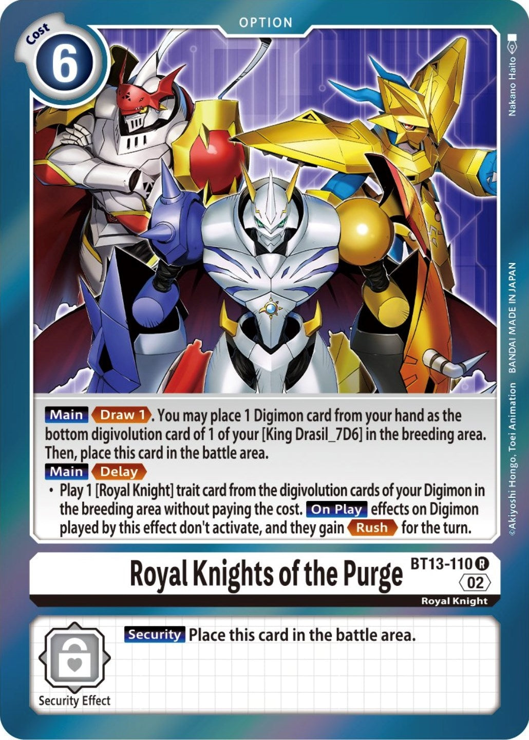 Image for Royal Knights of the Purge (BT13-110 R) (BT13) - Digimon Card Game