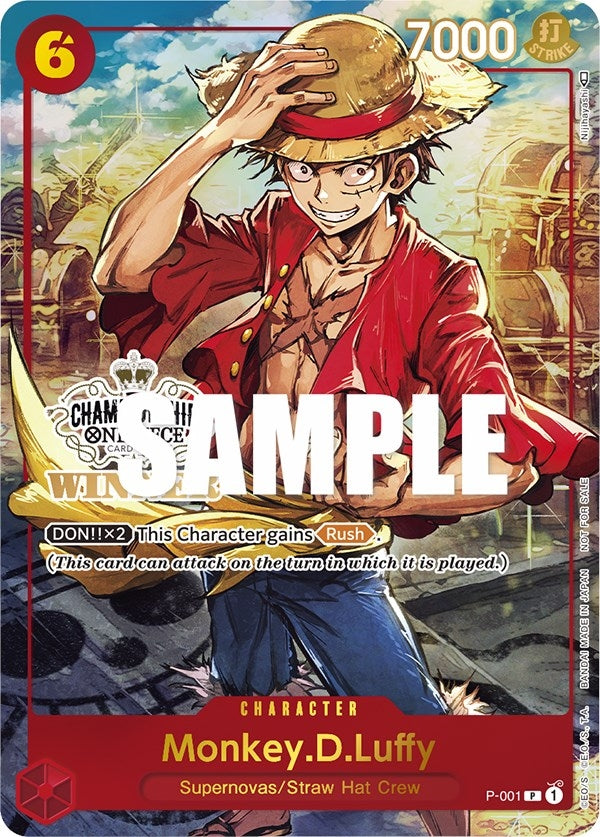 Image for Monkey.D.Luffy (Store Championship Trophy Card) (P-001) (OP-PR) - One Piece Card Game