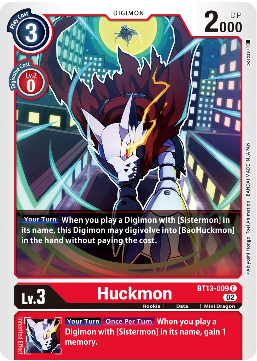 Image for Huckmon (BT13-009 C) (BT13) - Digimon Card Game