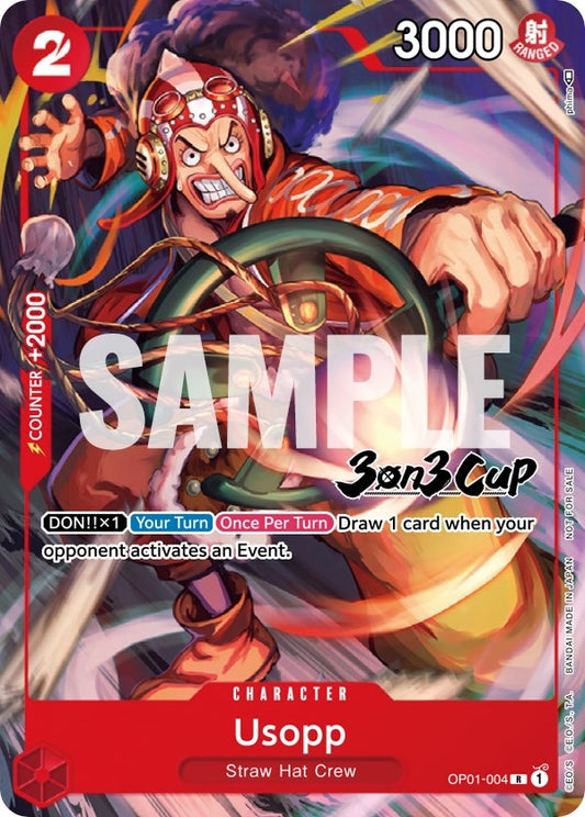 Image for Usopp (3-on-3 Cup) [Participant] (OP01-004) (OP-PR) - One Piece Card Game
