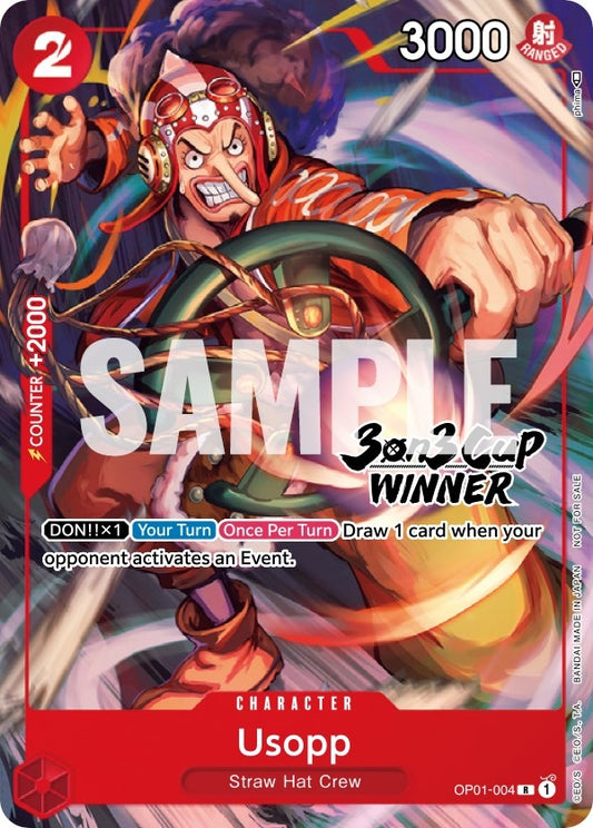 Image for Usopp (3-on-3 Cup) [Winner] (OP01-004) (OP-PR) - One Piece Card Game
