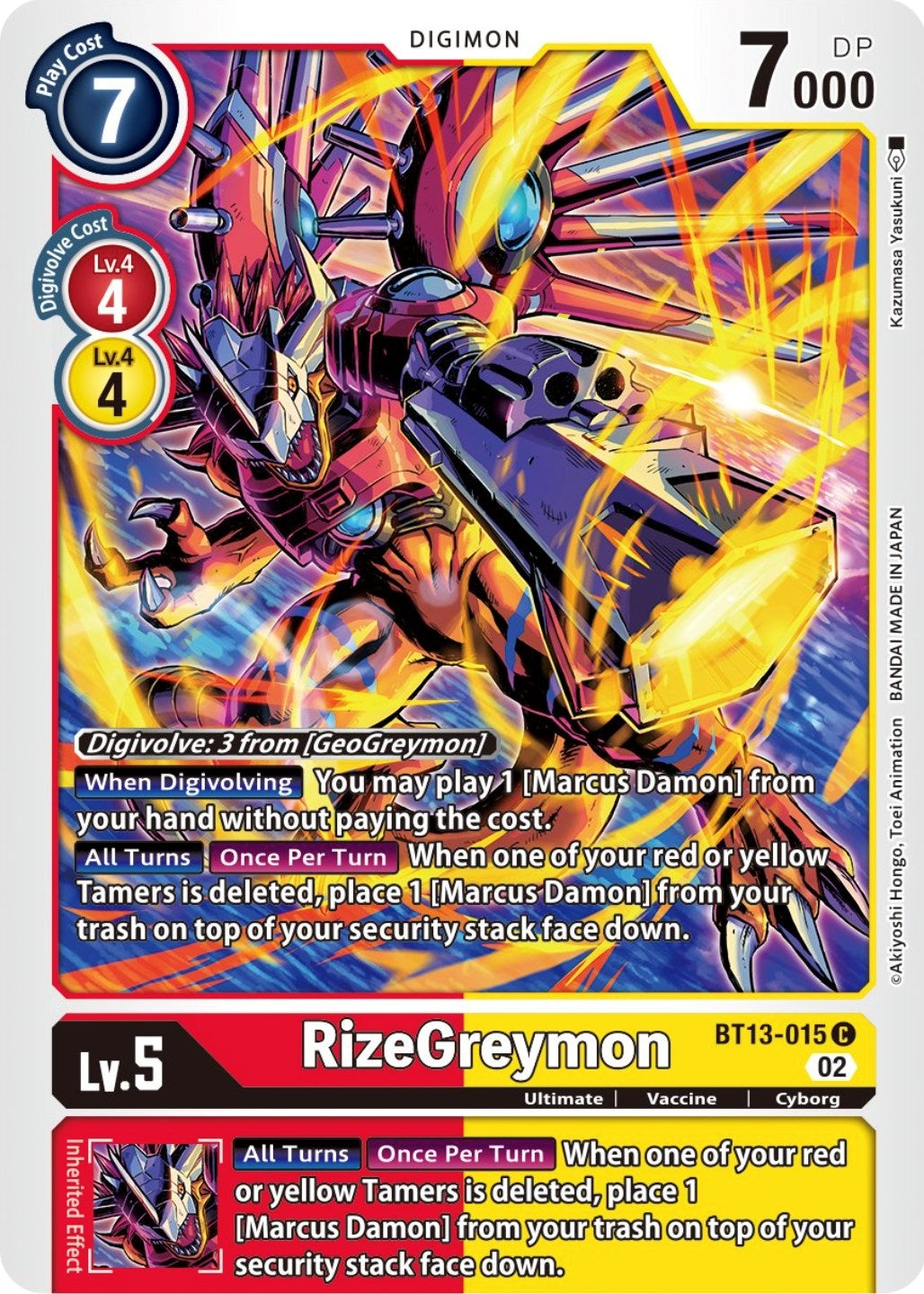 Image for RizeGreymon (BT13-015 C) (BT13) - Digimon Card Game