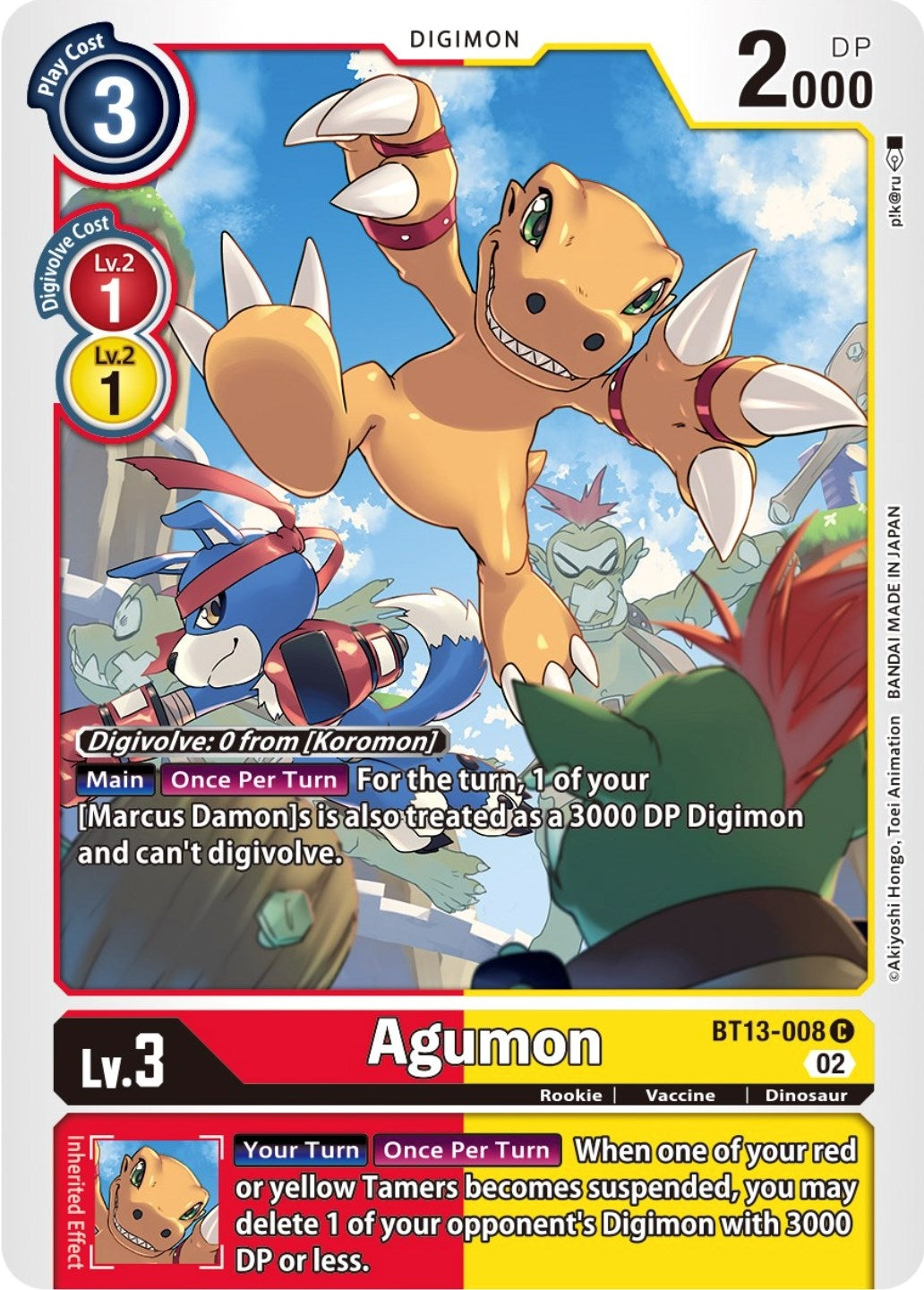 Image for Agumon (BT13-008 C) (BT13) - Digimon Card Game