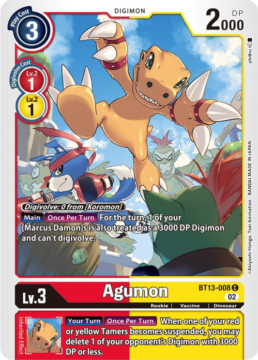 Image for Agumon (BT13-008 C) (BT13) - Digimon Card Game