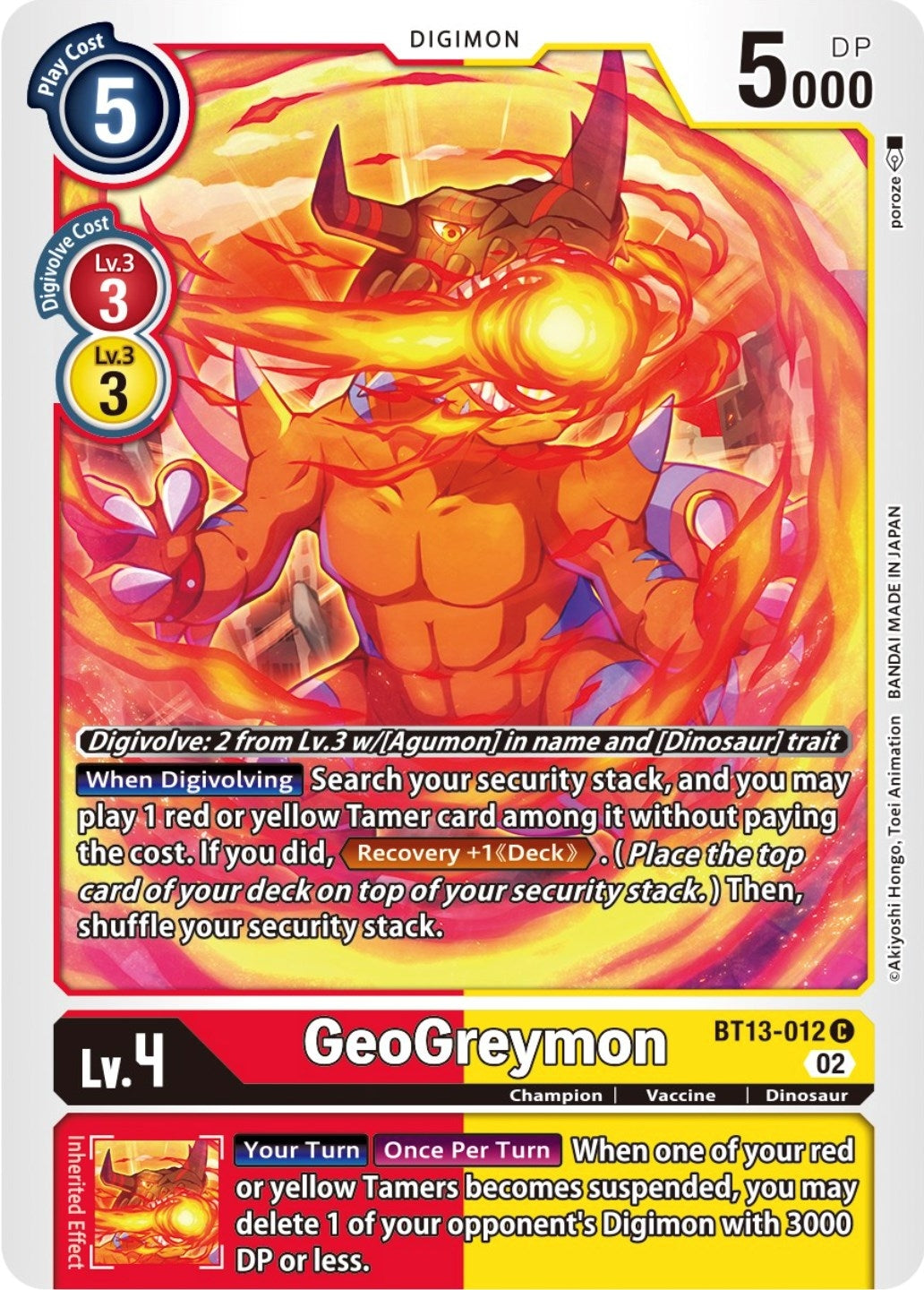 Image for Geogreymon (BT13-012 C) (BT13) - Digimon Card Game