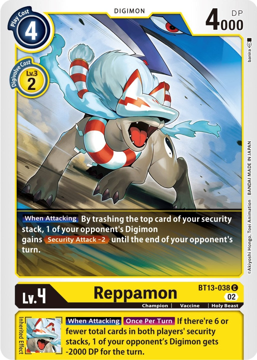 Image for Reppamon (BT13-038 C) (BT13) - Digimon Card Game