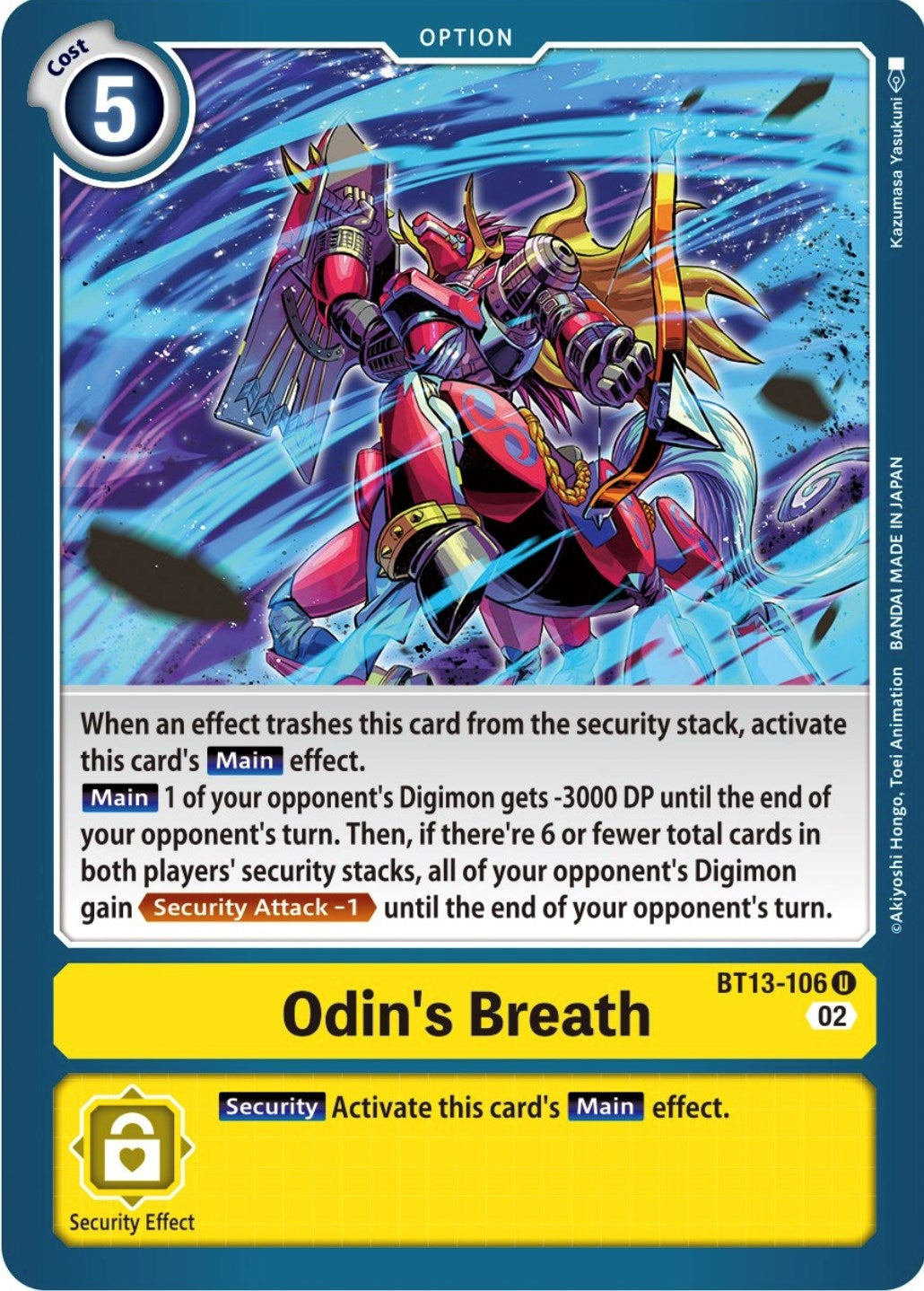 Image for Odin's Breath (BT13-106 U) (BT13) - Digimon Card Game