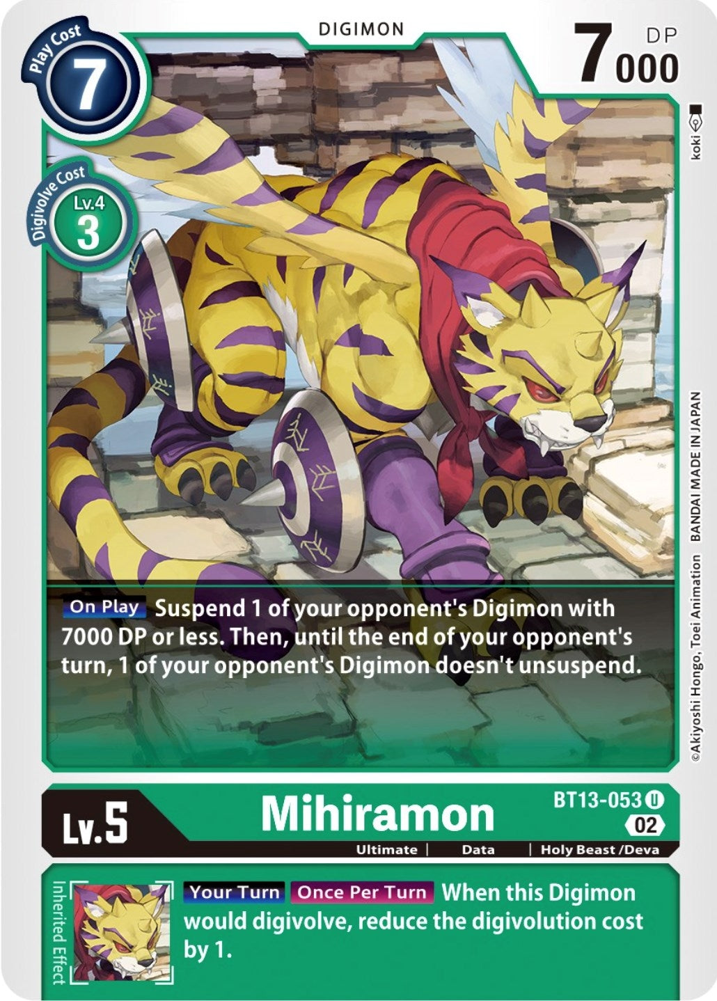 Image for Mihiramon (BT13-053 U) (BT13) - Digimon Card Game