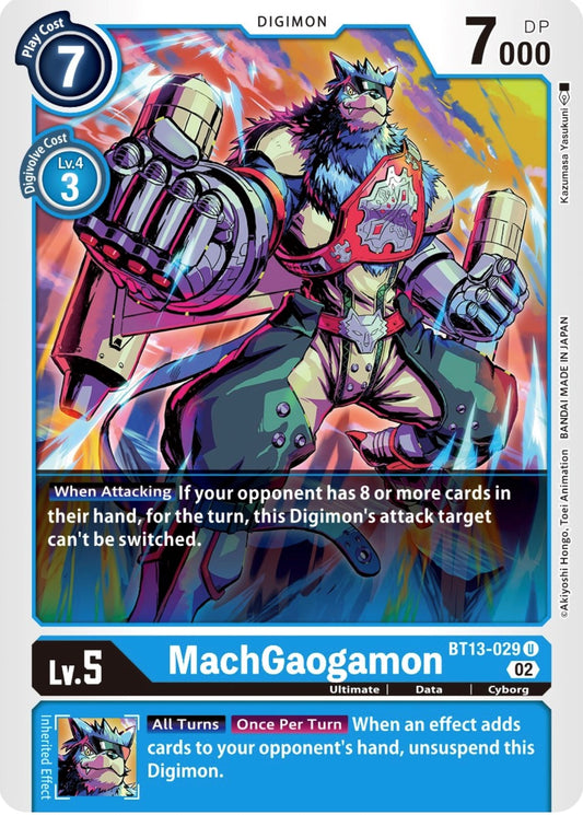 Image for MachGaogamon (BT13-029 U) (BT13) - Digimon Card Game