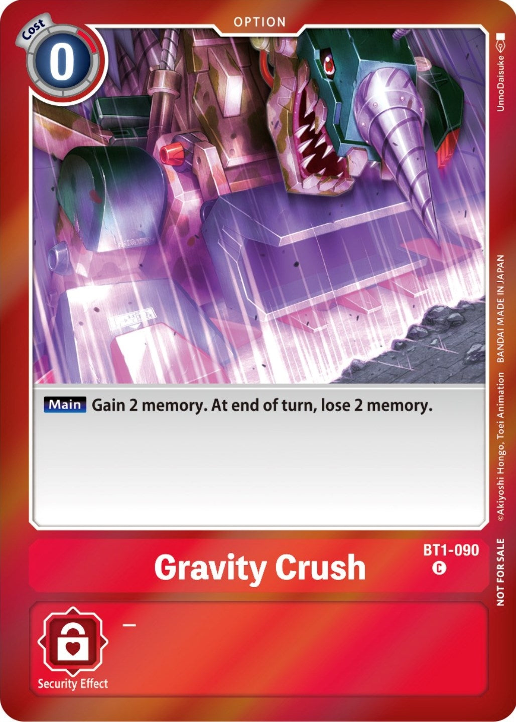 Image for Gravity Crush (Event Pack 5) (BT1-090 C) (BT01-03A) - Digimon Card Game