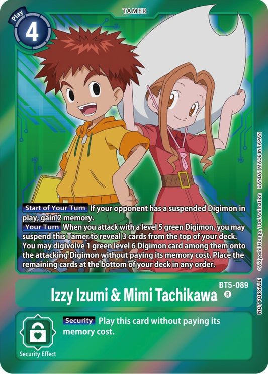 Image for Izzy Izumi & Mimi Tachikawa (Event Pack 5) (BT5-089 R) (BT05) - Digimon Card Game