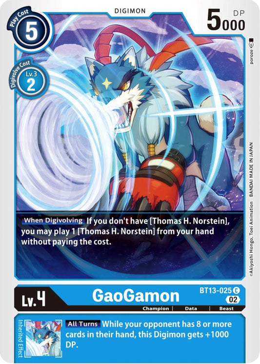 Image for GaoGamon (BT13-025 C) (BT13) - Digimon Card Game