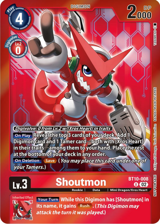 Image for Shoutmon (Event Pack 5) (BT10-008 U) (BT10) - Digimon Card Game