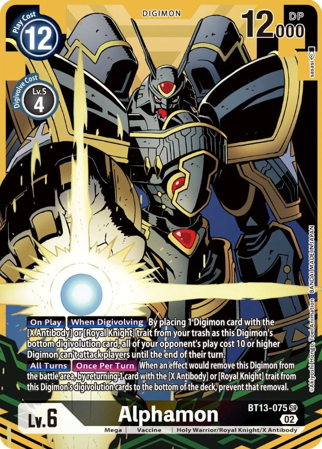 Image for Alphamon (Alternate Art) (BT13-075 SR) (BT13) - Digimon Card Game
