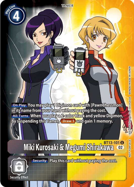 Image for Miki Kurosaki & Megumi Shirakawa (Box Topper) (BT13-101 U) (BT13) - Digimon Card Game