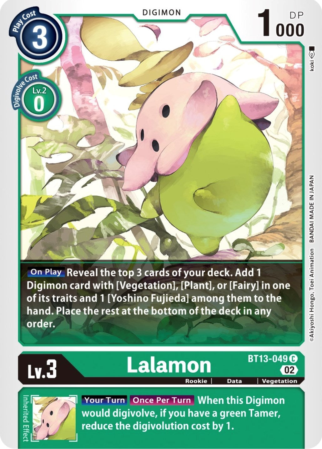 Image for Lalamon (BT13-049 C) (BT13) - Digimon Card Game