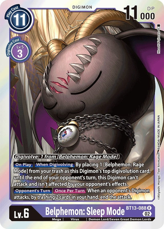 Image for Belphemon: Sleep Mode (BT13-088 R) (BT13) - Digimon Card Game
