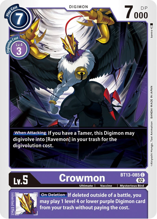 Image for Crowmon (BT13-085 C) (BT13) - Digimon Card Game