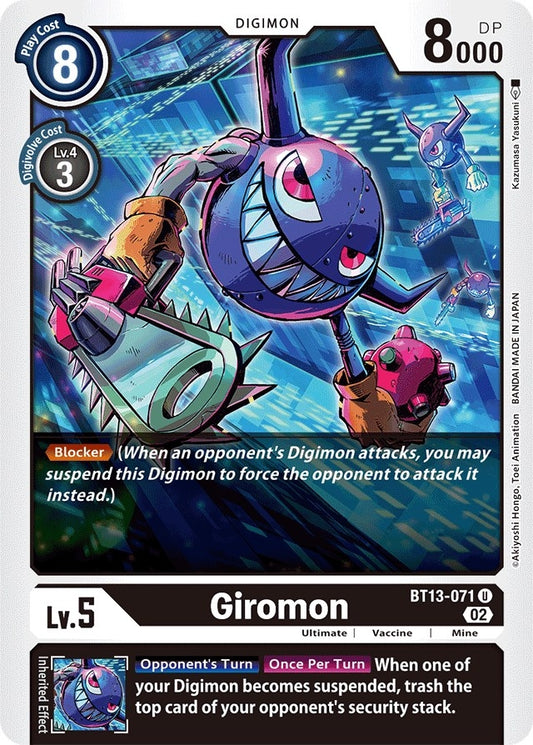 Image for Giromon (BT13-071 U) (BT13) - Digimon Card Game