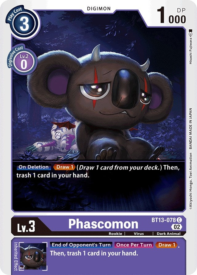 Image for Phascomon (BT13-078 C) (BT13) - Digimon Card Game