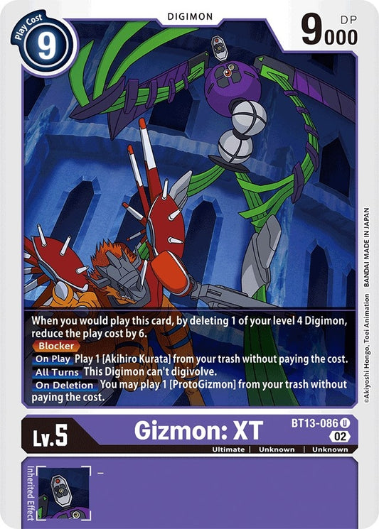 Image for Gizmon: XT (BT13-086 U) (BT13) - Digimon Card Game