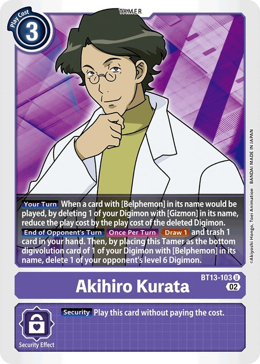 Image for Akihiro Kurata (BT13-103 U) (BT13) - Digimon Card Game