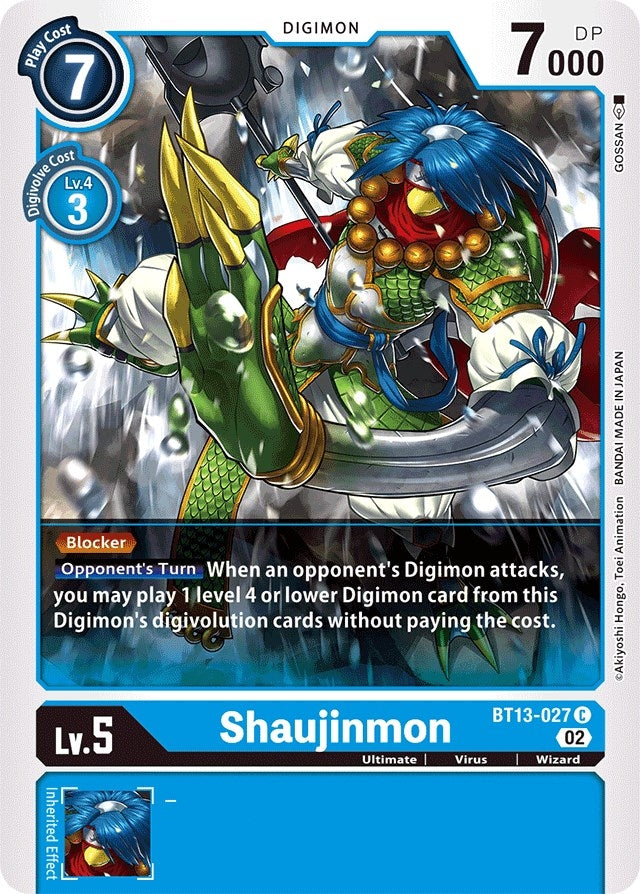 Image for Shaujinmon (BT13-027 C) (BT13) - Digimon Card Game