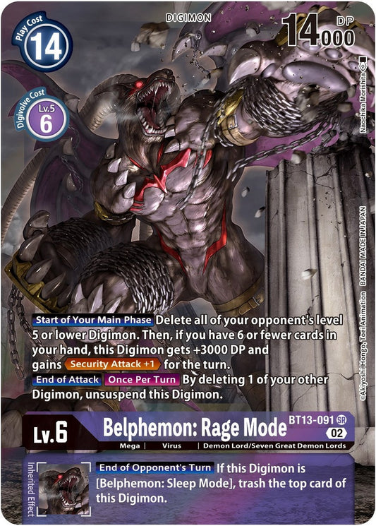 Image for Belphemon: Rage Mode (Alternate Art) (BT13-091 SR) (BT13) - Digimon Card Game
