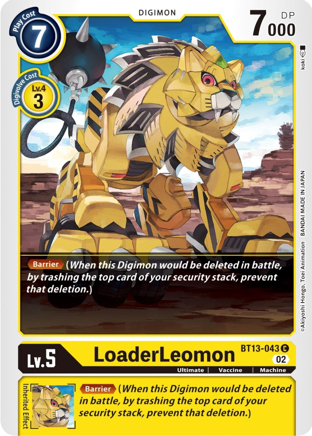 Image for LoaderLeomon (BT13-043 C) (BT13) - Digimon Card Game