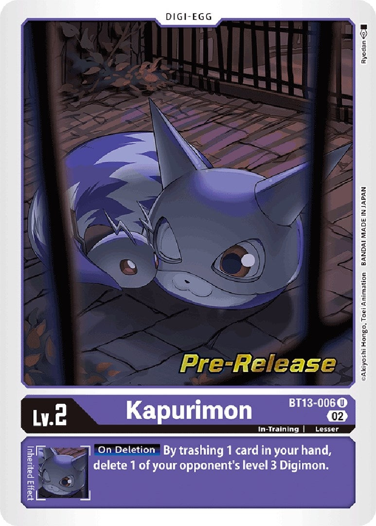 Image for Kapurimon (BT13-006 U) (BT13_PR) - Digimon Card Game