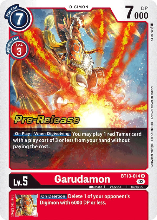 Image for Garudamon (BT13-014 U) (BT13_PR) - Digimon Card Game