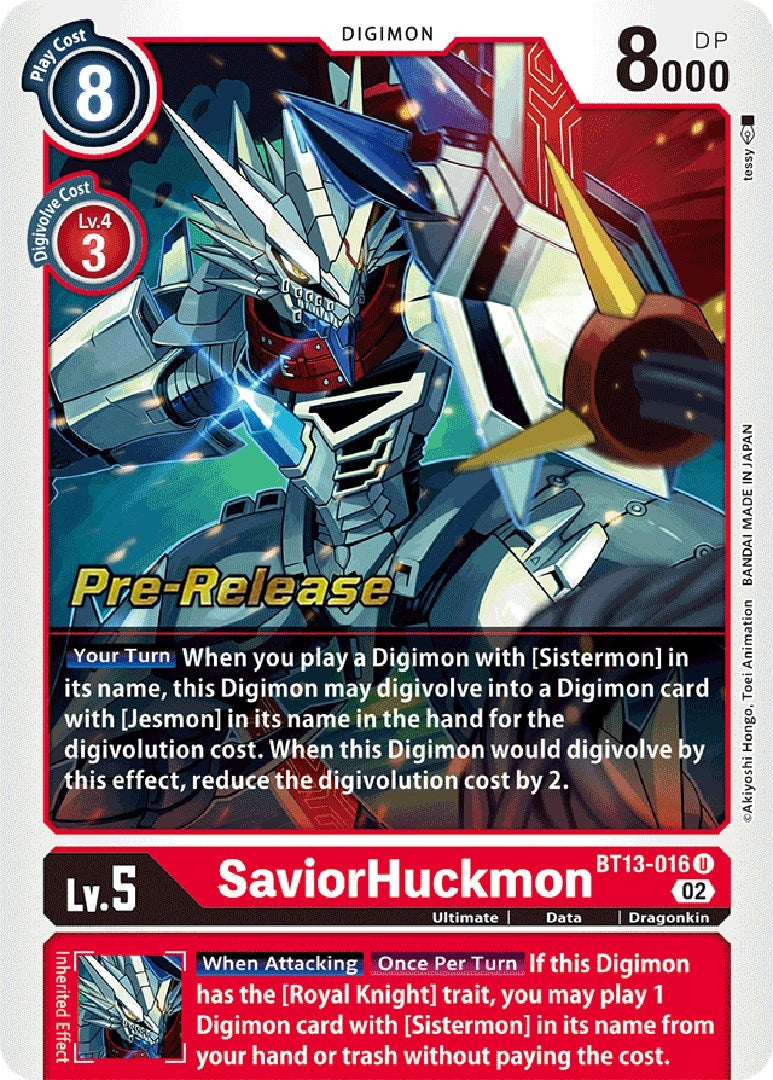 Image for SaviorHuckmon (BT13-016 U) (BT13_PR) - Digimon Card Game